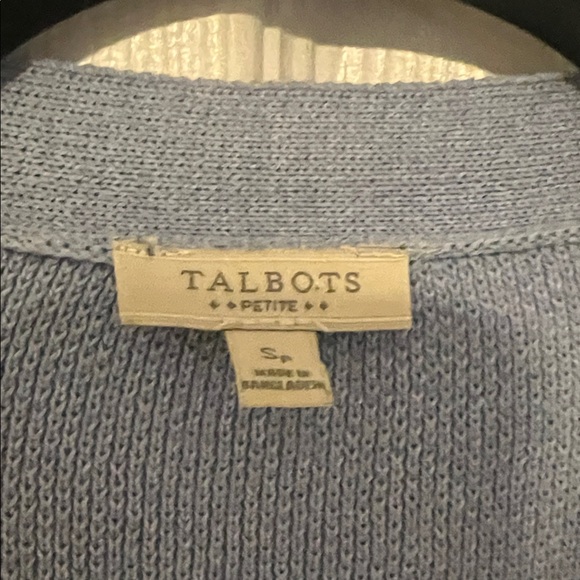 Talbots Light Blue Open-Front Cardigan - Picture 2 of 6